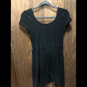 Black scoop neck dress